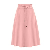 Midi suknje Žene Elastični visoki struk Boho Maxi suknja Ležerne prilike za crtanje LINE LONG suknja