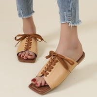 Lydiaunistar Ljeto Žene Peep-Toe čipke papuče Ležerne prilike modne casual svakodnevno hodanje cipele