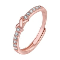 Ušteda pada do 50% popusta na prsten Cross-over Cubic-cirkonijski za žene Angažovanje vjenčanog nakita