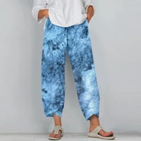 Ženske hlače Prikladne pantalone za žene Ljeto široke noge Capris obrezirane hlače plaža elastična struka