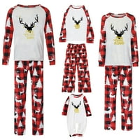 Dadaria Božićne pidžame za obiteljska božićna dječja dječja dječja tiskana TOP + hlače Porodična podudaranja