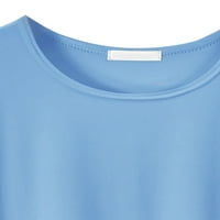 Sanviglor Ladies majica Crew Crt majica Majica pulover u boji Majica TUNIC DNEWEWER VEST PINK S