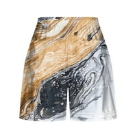 Čipke za žene za žene Žene Ljetni modni print Dvostruki džep čipke Up kratke hlače Hlače