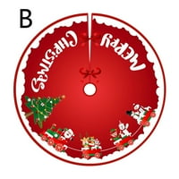 Božićne ukrase -Bruder Nova suknja za božićno drvce Kreativna i ispis na dnu Božićni materijal ukrasi