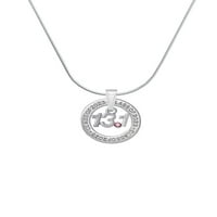 Delight nakit silvertonski polumaraton - 13. sa ružičastim kristalnim srebrnim tonom klase prstena,