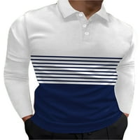 Cindysus Men Bluza Spesict Tops Polo majica s dugim rukavima ured za ured za redovito Fit Pulover Style
