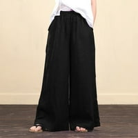 Dadaria široke pantalone za noge za žene Ljeto Loose široke hlače za noge Modne pamučne platnene pantalone