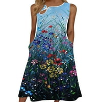 HAITE WOENSRESS SWINDESS SWINGESNE DRESS DRESS CREW CACT MIDI haljina dame cvjetni print stil-i l