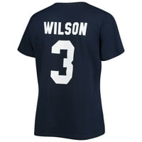 Ženska fanatics brendirana Russell Wilson College Navy Seattle Seahawks Plus veličina Ime i broj V-izrez