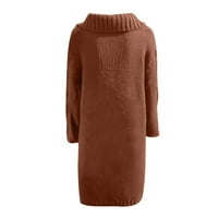 Žene Ležerne prilike s dugim rukavima Otvoreni prednji modni labavi elegantan topli džemper džep Jednostruki