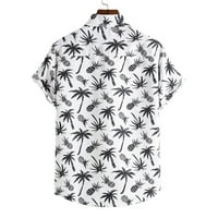 Havajski košulje za muškarce s kratkim rukavima majica dolje majica Ljeto Redovna fit tropska košulja