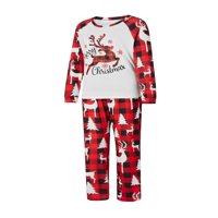 Amiliee Christmas Family Pajamas Podudarni set za odmor Elk Print Sleep Ležište PJS salon za parove