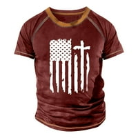 Košulje Corashan Muns, muške majice Raglan Retro kratkih rukava za neovisnost za neovisnost u kratkim kratkim rukavima, majice za muškarce