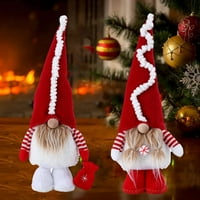 GNOME Ornament Živačana svečana atmosfera Dekorativna flannelette kućni ukras bez lica za Božić