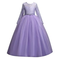 Djevojke Princess Pageant haljina djeca maturalne haljine haljine vjenčanja dugih rukava čipke cvjetne