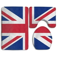 Zastava Engleske Kupaoni rugs set Contour prostirke za kupanje i poklopac poklopca poklopca