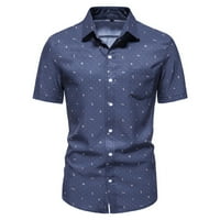 Plus veličina majica za muškarce Radna bluza Majica Print Business Majica s kratkim rukavima Tropicalna