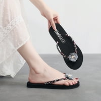 Ženske dame modne ležerne prilike čvrste otvorene platforme sandale cipele za plažu crna 6.26783