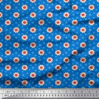 Soimoi Satin svilena tkanina umjetnička cvjetna tiskana tkanina od dvorišta široko