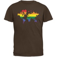 Rainbow mapa svjetski majica za odrasle - 2x-velika