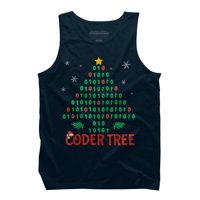 CODER Tree Božićno drvce Muški kraljevski plavi grafički tenk - Dizajn od strane ljudi m