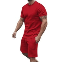 Muška majica kratkih rukava i kratkih rukava postavljaju sportski casual crew vrat mišića sportske odjeće