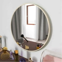 24 Zidno ogledalo za kupatilo, mat zlato okruglo ogledalo za zid