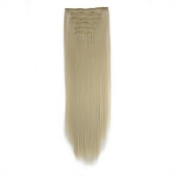RDeuod perike, modna kosa dugačka kopča u proširenju kose Potpuna ravna perika, višebojni