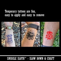 Simbol recikliranja Outline vodootporna privremena tetovaža postavljena lažna zbirka umetnosti tela