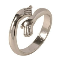 Bride zvoni slatki bomboni u boji za pečenje metala Lak nepravilni kreativni šuplji otvori prsten preferiranje prstena
