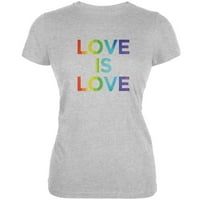 Gay ponos ljubav je ljubav heather siva juniora meka majica - srednja