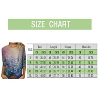 Košulje za vježbanje za žene Ženske majice s dugim rukavima Labavi ležerne vrhove Prekrasne tiskane