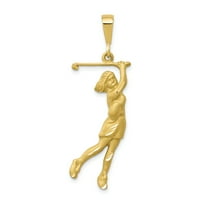 10k žuto zlato Golf šarm ogrlica Privjesak sportski nakit za žene poklone za nju