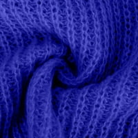 Bnwani ženski pad pad pad pletiva pulover zimski medijski V izrez Tunika plavi džemperi žene veličine
