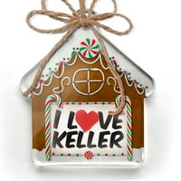 Ornament tiskan jednostrano volim Keller Božić Neonblond