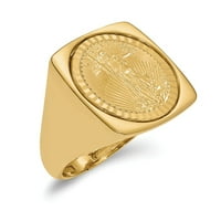 14K žuti zlatni prsten za koin drži 10oz American Eagle Proizvod uključuje veličinu 5