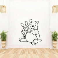 Winnie Pooh Pooh Bear Pooh Adventures Slatka Winnie i prasića Silhouette Vinil naljepnica Zidna umjetnička