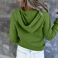 Hoodies za žene grafički pulover niz džep sa kapuljačom s kapuljačom dugih rukava s dugim rukavima dugi