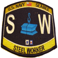 Mornarsko Seabee SW čelični radnik mos ocjena Patch mornar veteran