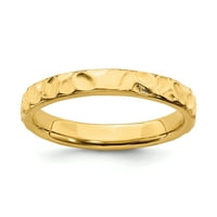 Sterling srebrni žuto-pozlaćeni prsten - veličina 7