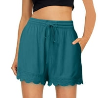 Yubatuo kratke hlače za žene Modni čipka plus veličine Korneri kratke hlače Yoga Sportske tajice Hlače