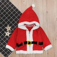 Odeerbi Božićna odjeća za dječake Djevojke Zimski kaputi Toddler Jesen Božićni stil s kapuljačom sa