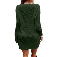 Absuyy modni džemperi za žene Torggy Nova modna ušteda - rastezljivi soft v vrat okrugli vrat Lagani