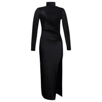Haljine za žene Čvrsta dužina gležnja Fit & Flare Ležerne prilike s dugim rukavima, haljina s visokim