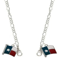 Silvertone Texas Flag - Lone Star Silvertone Lice Mask ogrlica