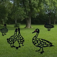 Turnedwant Metal Animal Garden Decor, Duck Loake Dvorište umjetnosti, Željeznička patka Vrt Dekoracija
