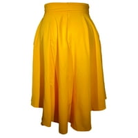 Sexy Dance Dame Long suknje Solid Boja Maxi suknja Ruffle Vintage Casual Bohemian Narančasta L