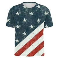 Muška američka zastava Američki patriotski majica kratki rukav 4. jula Thirts Street Patriotska majica
