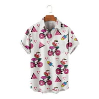 Flamingo Retro tiskana košulja košulje sa džepom odjeće za ženu