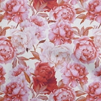Onuone pamučne kambrične crvene tkanine cvjetni obrtni projekti Dekor tkanina štampan od dvorišta Wide-X0